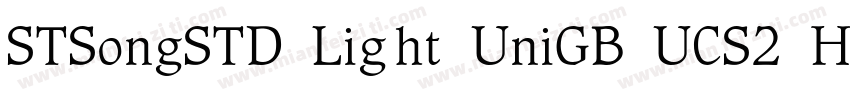 STSongSTD Light UniGB UCS2 Httf字体转换
